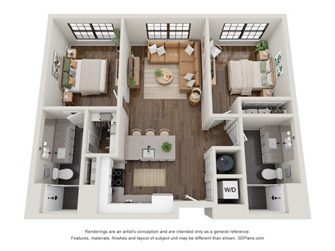 2A Floor Plan at Casa Marti, Tampa, FL, 33605